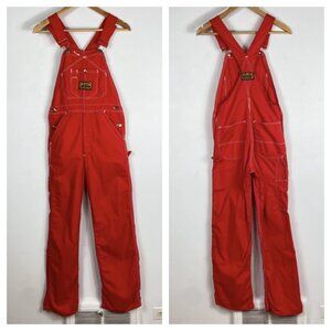 Vtg Washington Dee Cee Overalls 26 x 29 Cotton Red